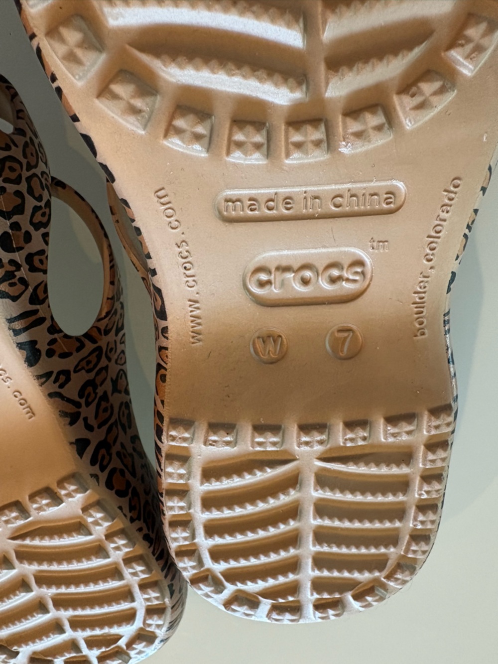 Animal Print Crocs Strappy Sandals, 7 - Picture 6 of 7